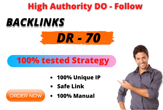 I Will build high quality do-follow SEO backlinks Lin...