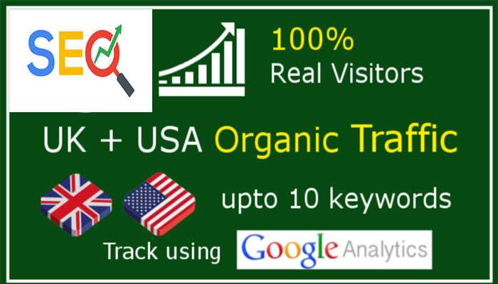 I will send keyword targeted organic traffic from uk ...