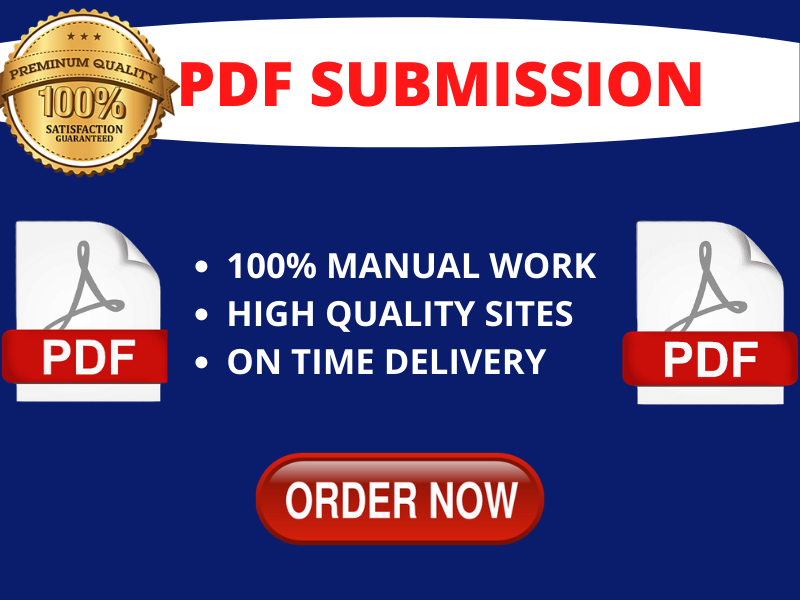 I will provide manually pdf submission to top 30 site...