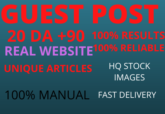 Write And Publish 10 guest post dofollow backlinks hi...