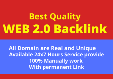 50 Web2.0 High dofollow backlink Create in High Da SI...