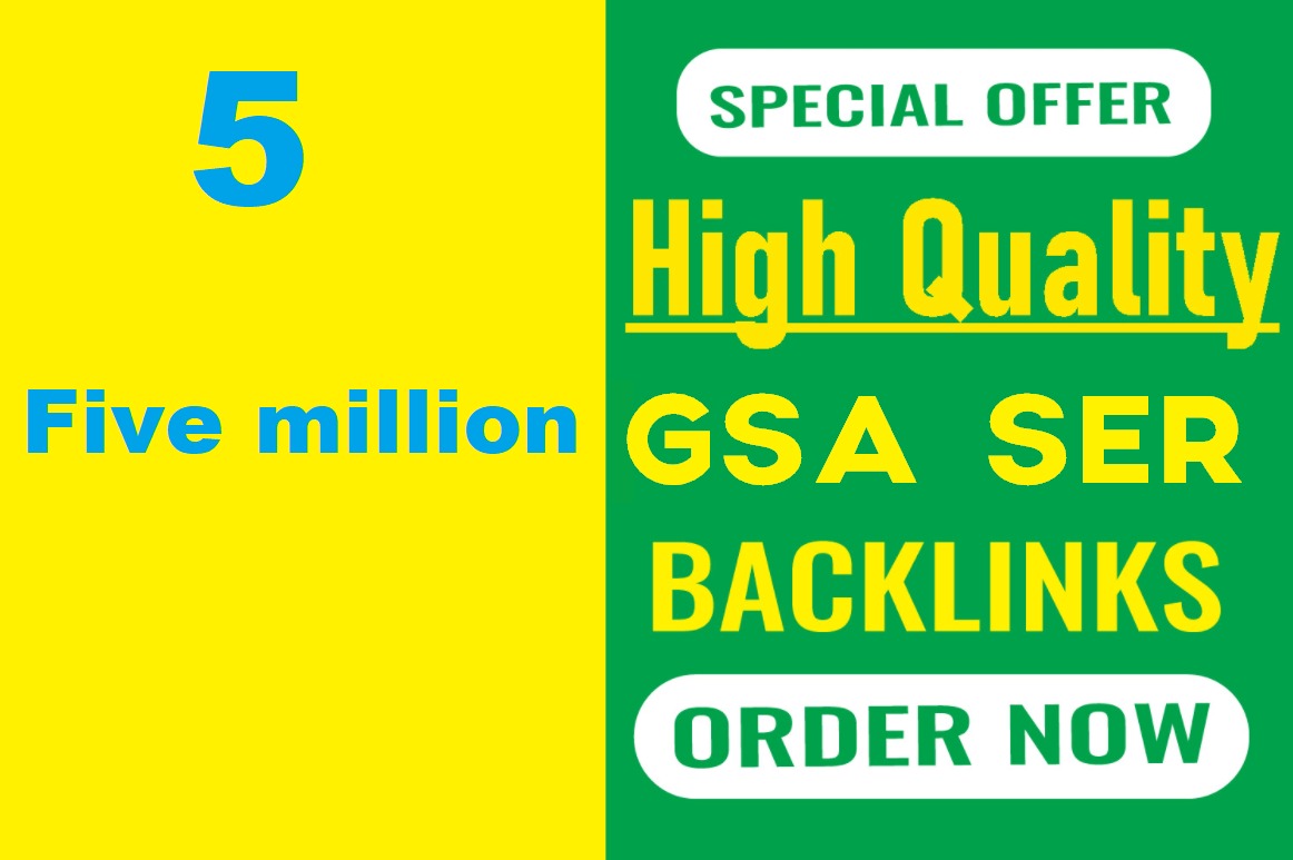 I will create 5 million gsa backlinks for increasing ...