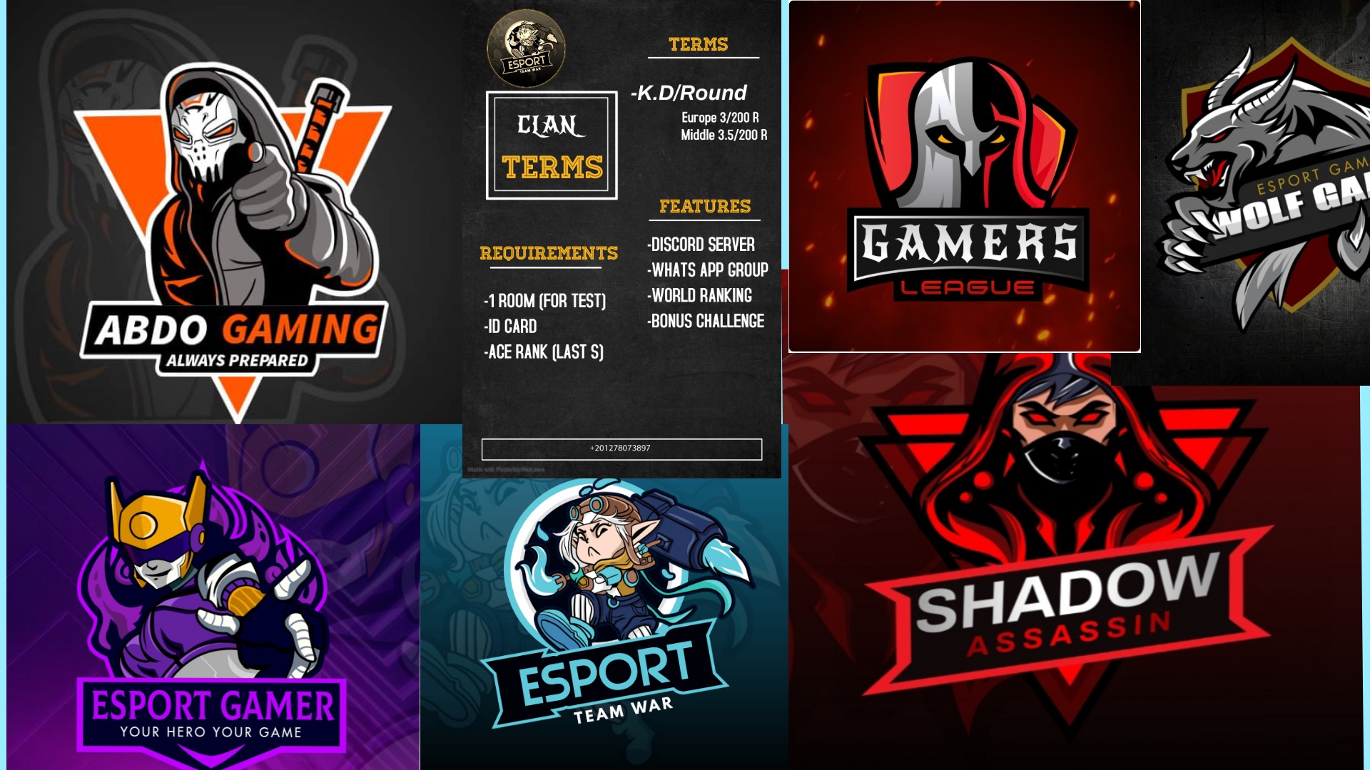 I will design very great gaming logo, esports, pubg c...