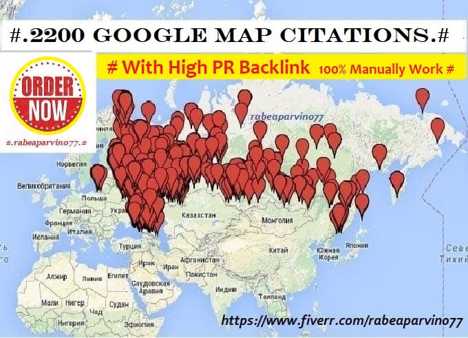 I will create 300 google map citations with high PR b...