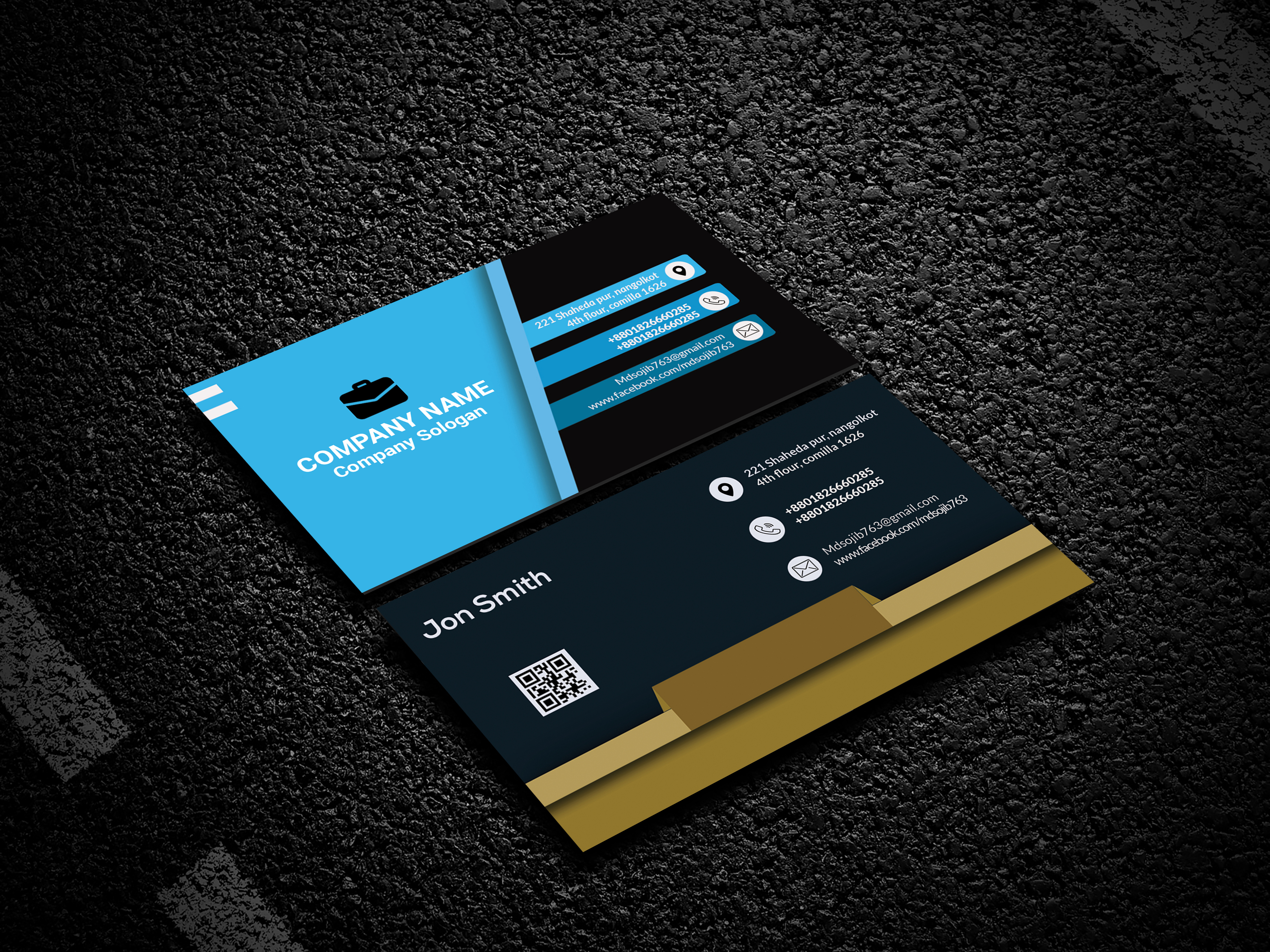2 luxury business card and minimal business card, st...