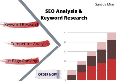 2 Keywords Research, one competitor analysis and ens...