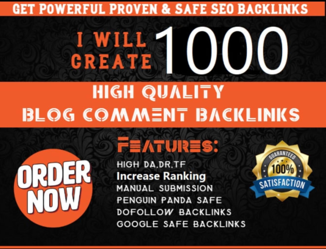 i will provide 1000 blog comments backlink with High ...