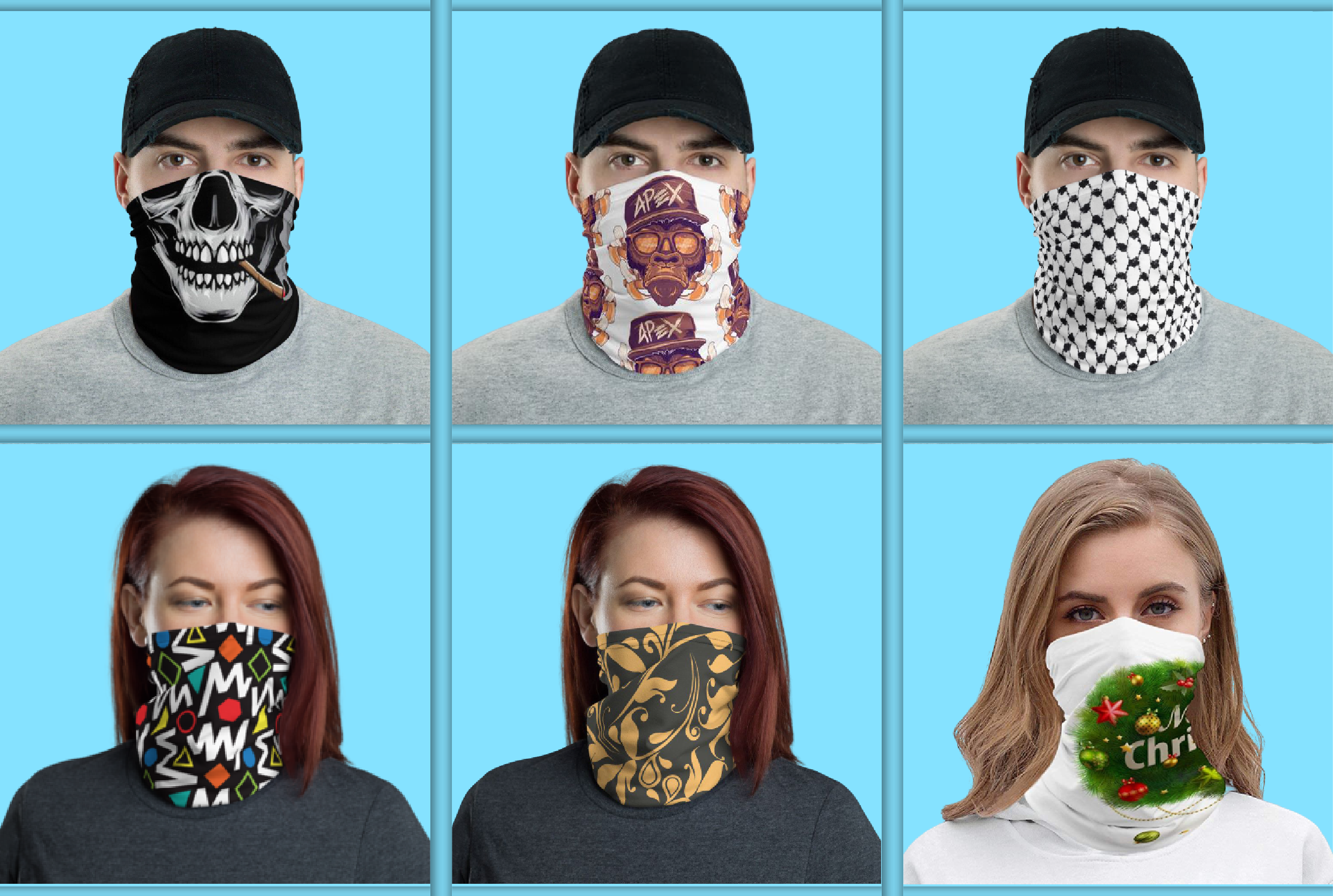 I will design face, winter, neck gaiter mask for yo...