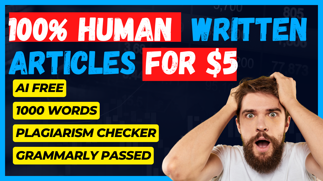 1000 Word Authentic Handwritten Articles - 100 Human ...