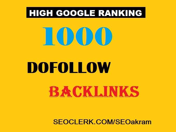 I will create 1000 manual dofollow backlinks