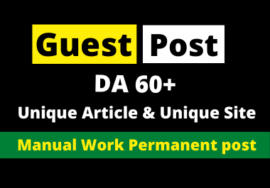 Write and Publish 5 Guest Post On High Authority Webs...