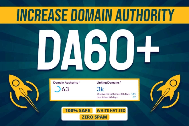 Increase Domain Authority MOZ DA 60+ Bonus high quali...