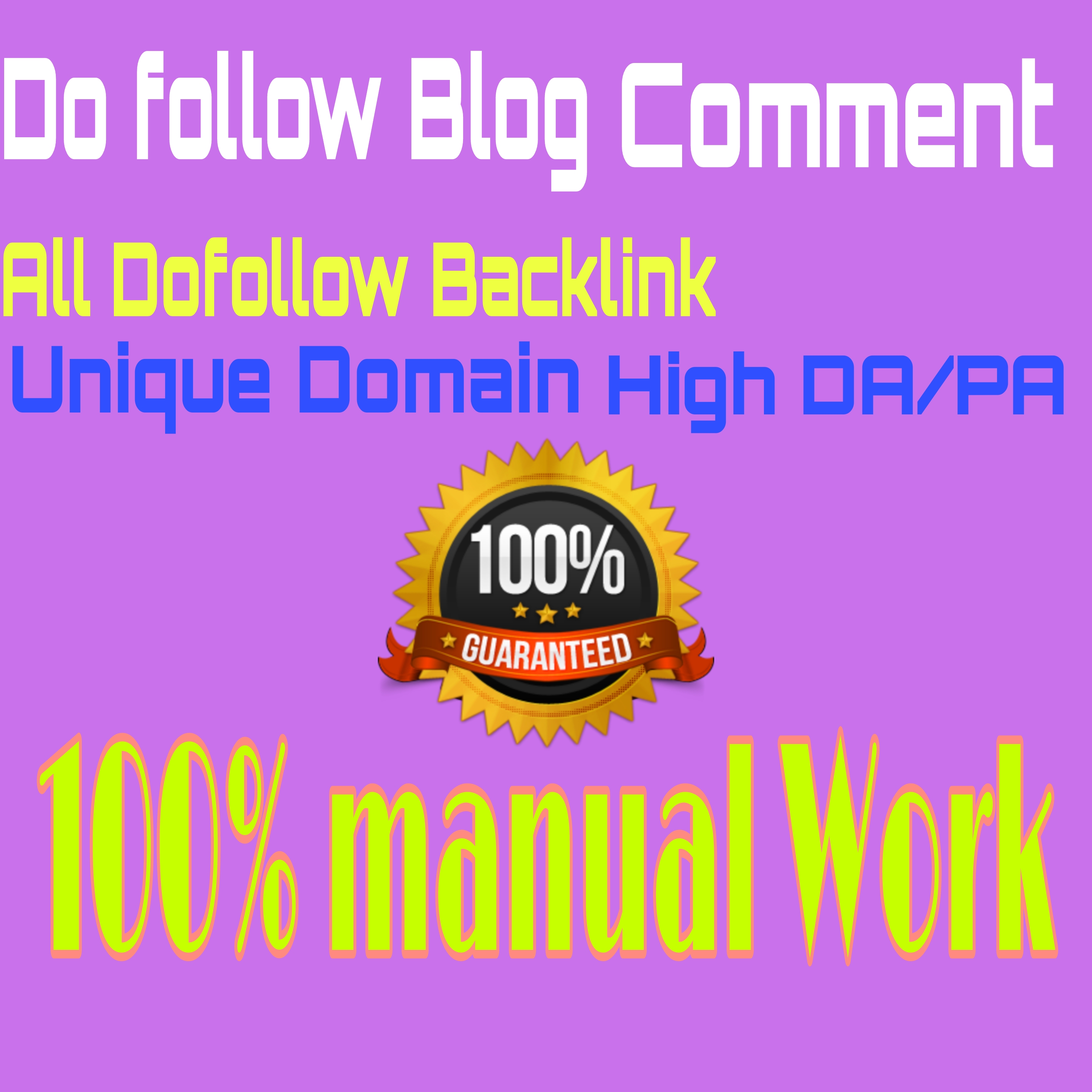 I will 150+ Dofollow blog comment backlinks for your ...