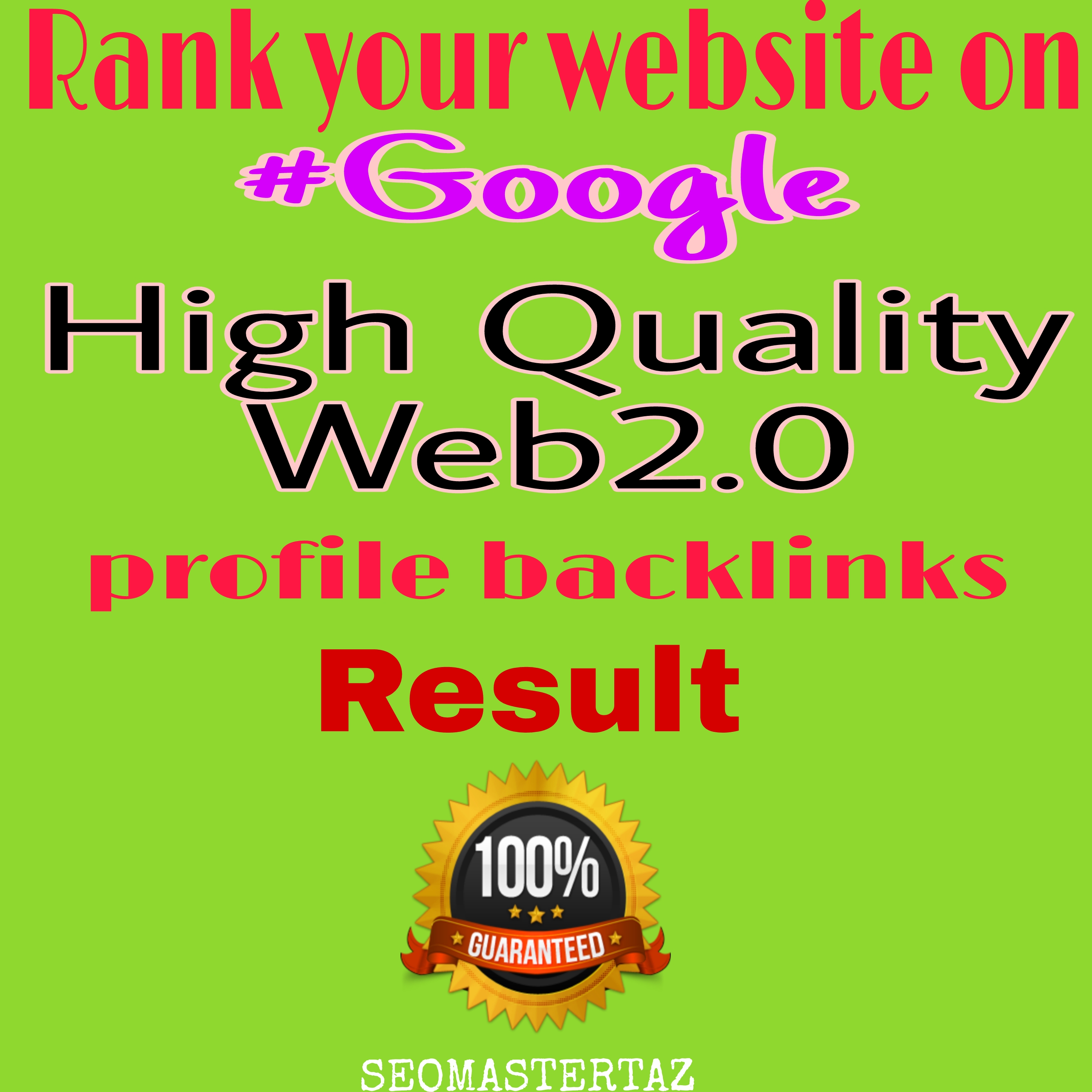 I will do manually give you most effective 30 Web 2.0...