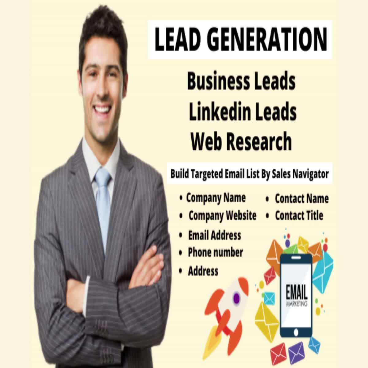 I will do 500 b2b lead generation, linkedin leads and...