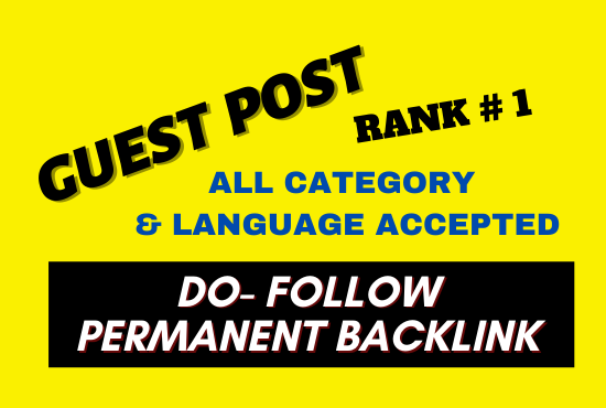 Write and Publish 10 Guest Post on High authority web...