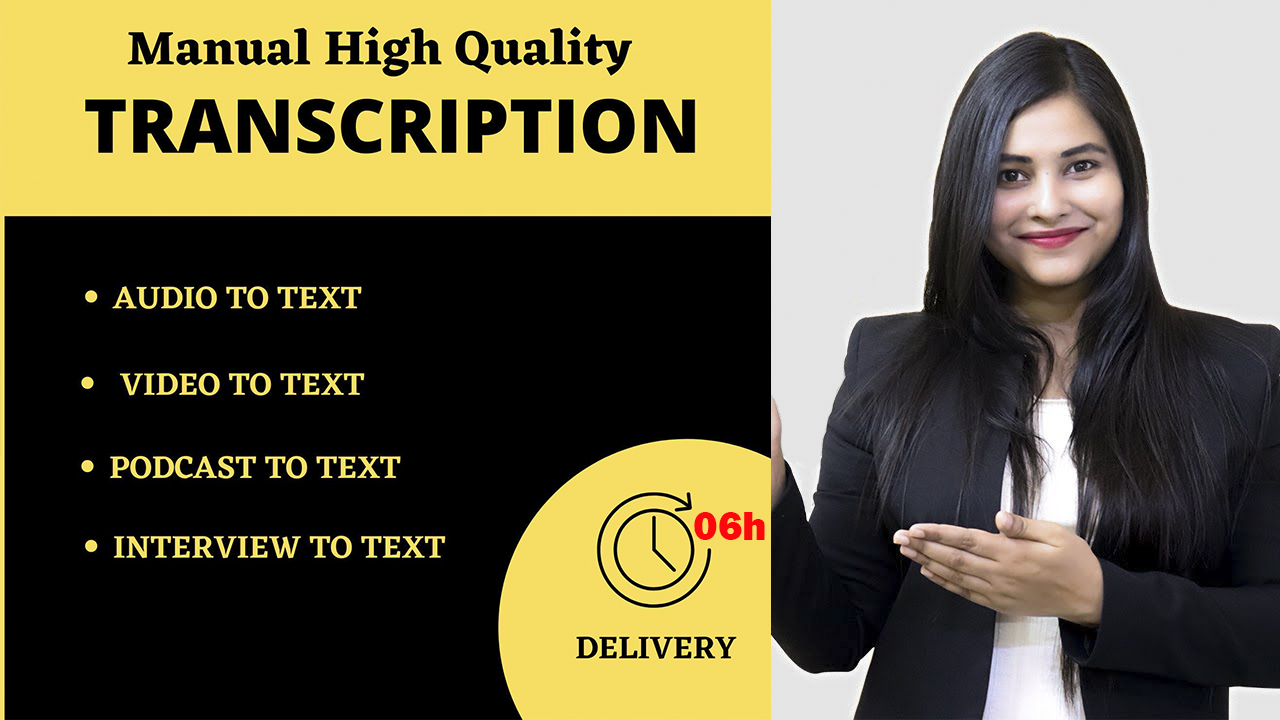I will transcribe audio or video files in 6 hours in ...
