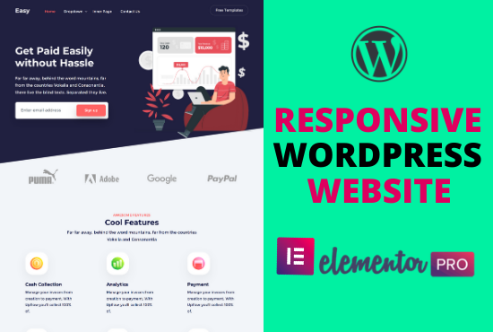 I will create Wordpress website or landing page using...