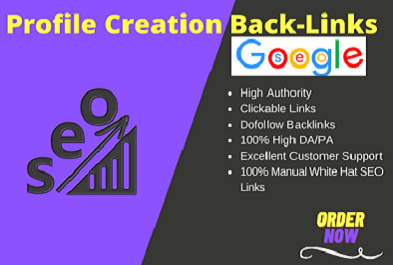I Will manually Create 150 profile backlinks from the...