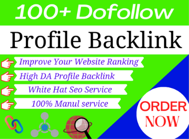 I will create 100 high authority profile backlinks fo...