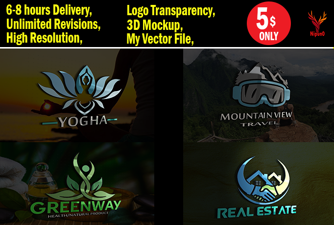 I will do creative logo design business or more 24h