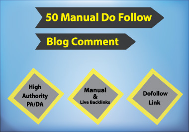 I will do 50 Manually Unique Domain Blog Comment Back...