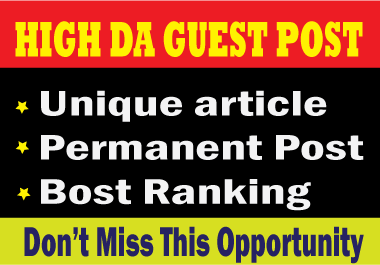 I will Publish 5 Guest Post SEO Backlink on High DA W...