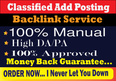 I will create 50 classified ads posting seo backlink ...