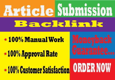 I will provide 35 article submission backlink seo wit...