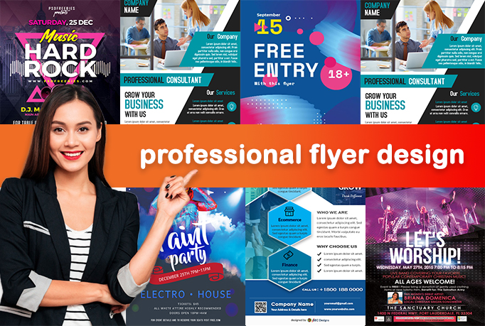 I will do professional flyer, poster or brochure desi...