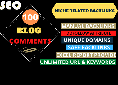 I will do 100 high quality dofollow blog comments bac...