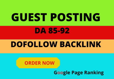 I will do 5 guest post on da 92 high authority site S...