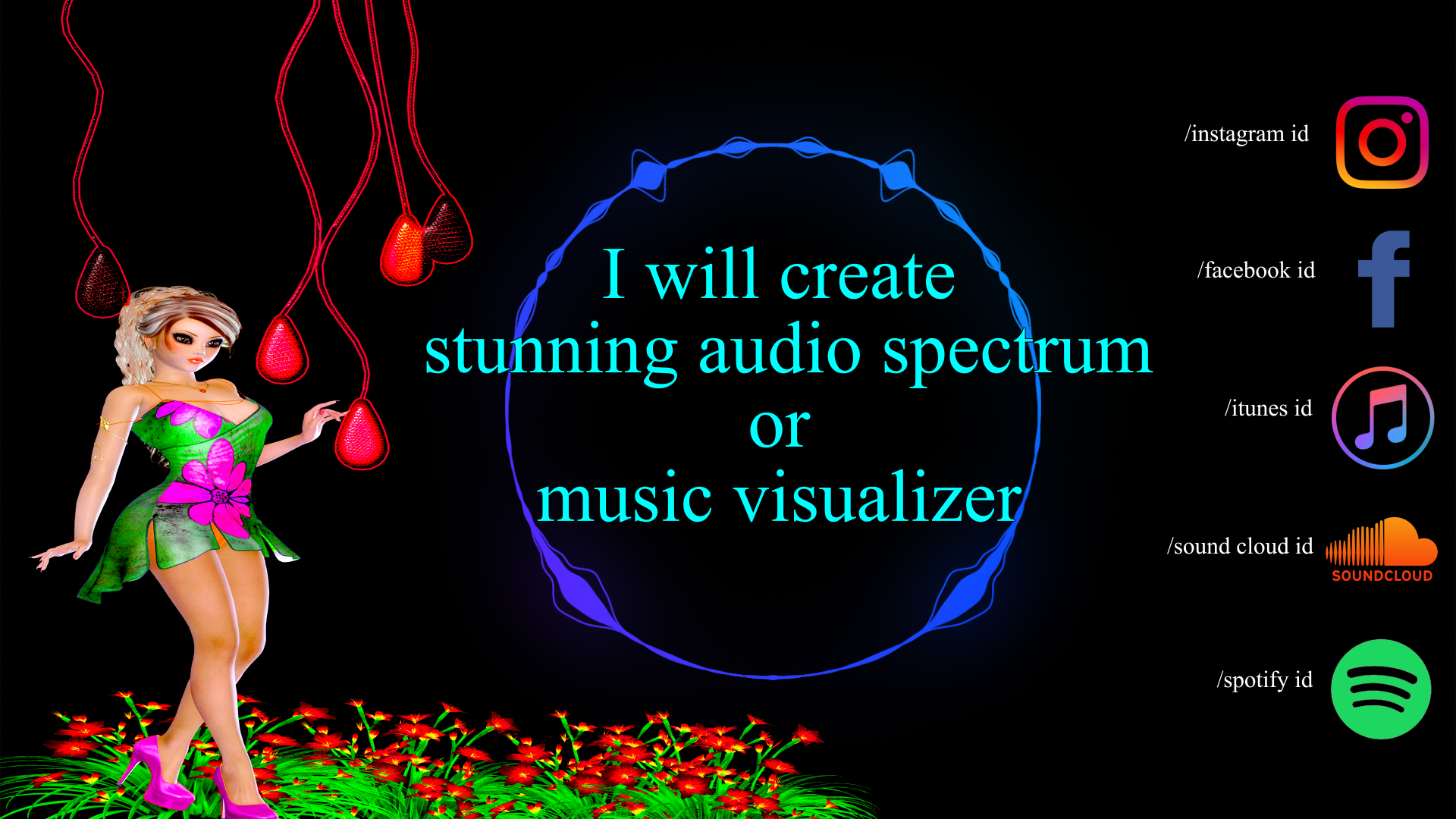 I can create stunning audio spectrum or music visuali...