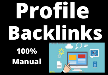 manually 20 profile backlinks from high DA websites p...