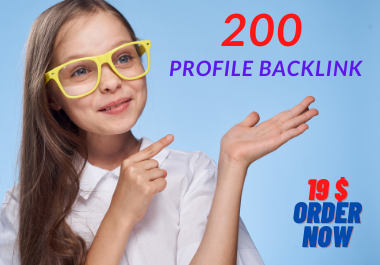 I will Manually create 200 dofollow profile backlinks...