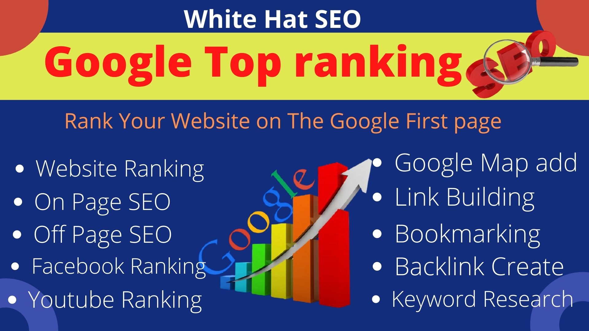 I will do SEO your website for google top ranking mon...
