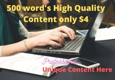 I will provide professional content writing as your r...