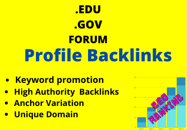 100 Manual. GOV, . EDU, Forum Profile Backlinks On S...