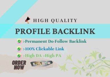 I will build 50 High DA Do Follow Profile Backlink ma...