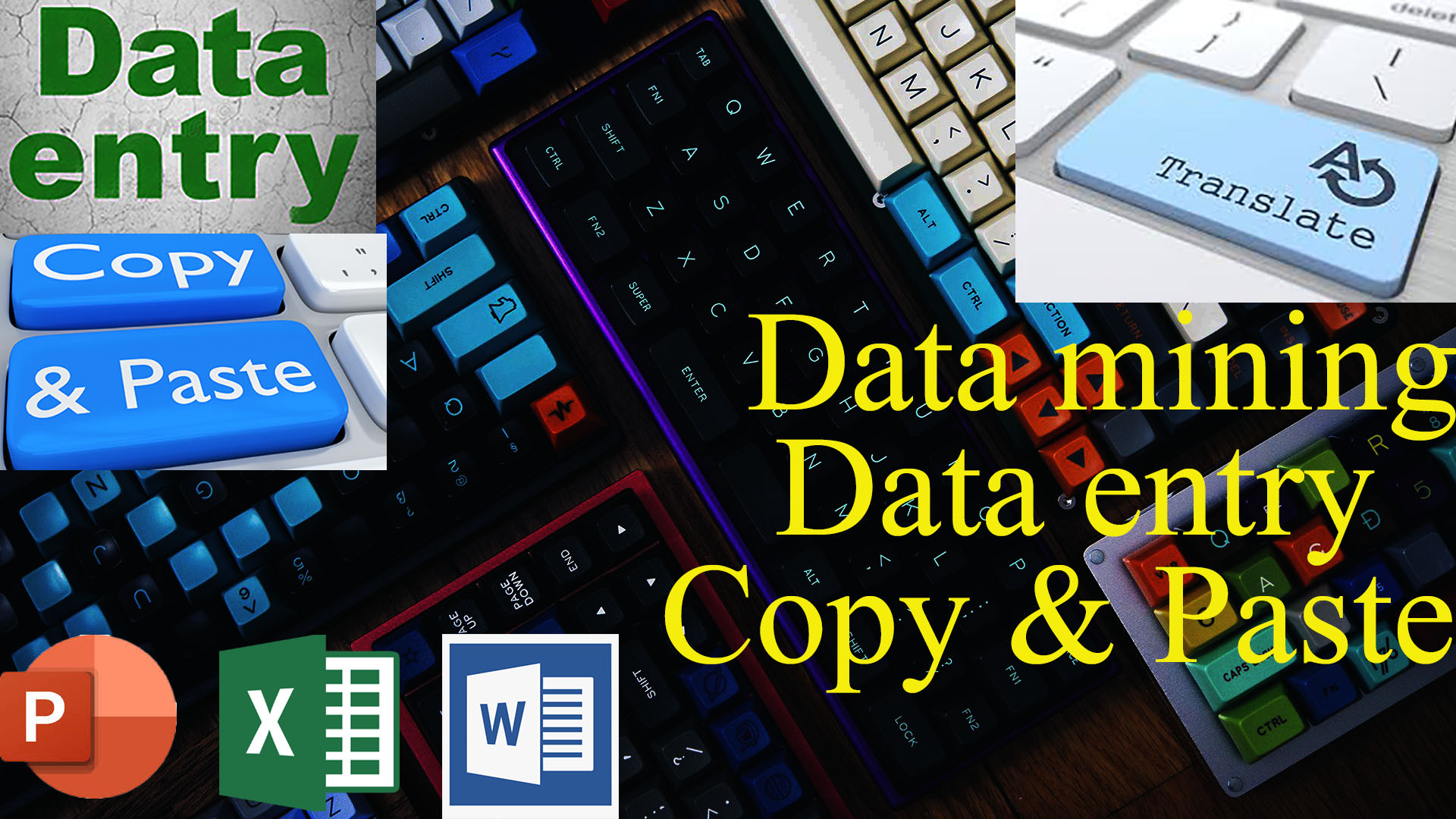 i will do data entry, translate, typing and Microsoft...