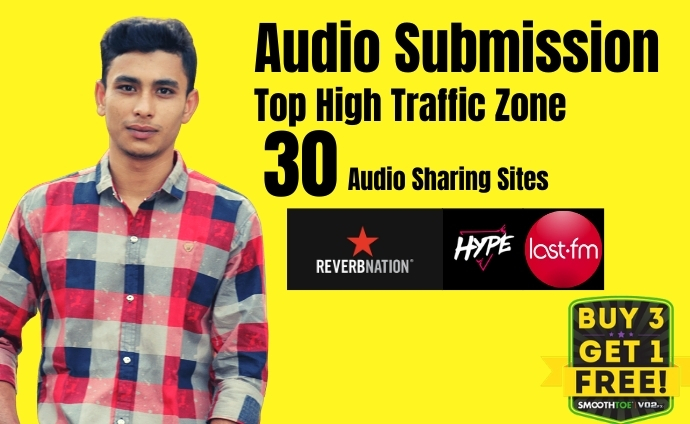 I will do audio submission to top high traffic 30 aud...