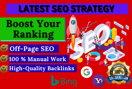 I'll create quality SEO backlinks for off page optimi...