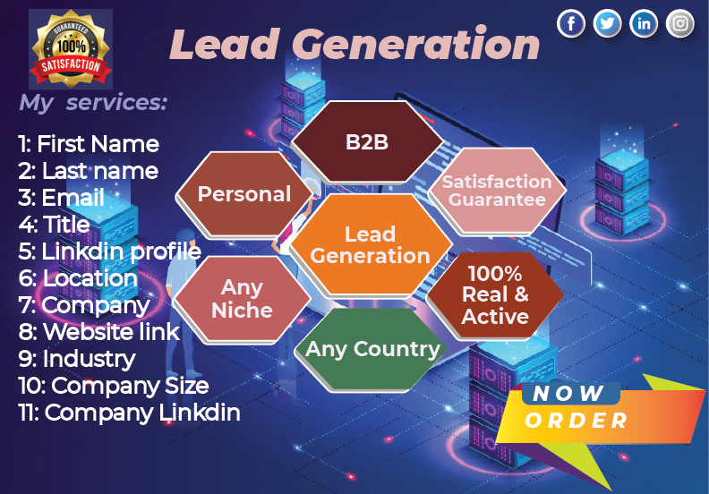 I will provide 100+ lead generation for your targeted...