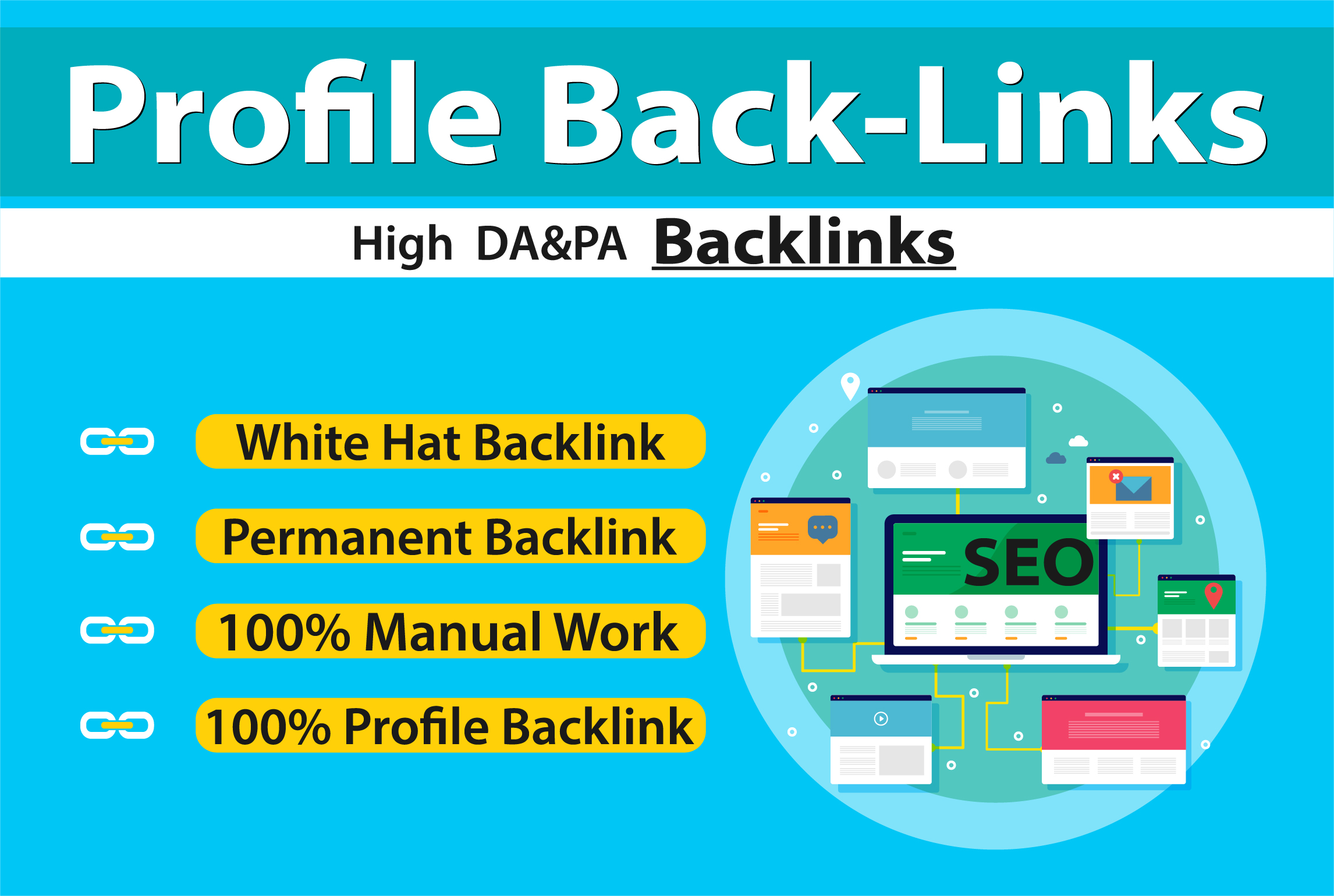 I will Provide 70 High Authority PROFILE BACK-LINKS M...