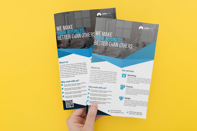 I will design one pager, flyer, one sheet, media k...