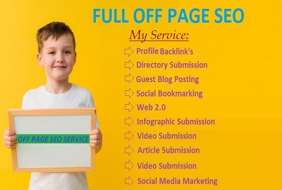I will do full OFF Page SEO with high authority Backl...