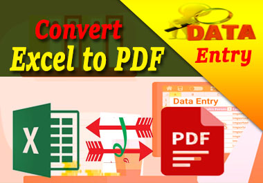 I will Convert pdf to excel or word and any type of d...
