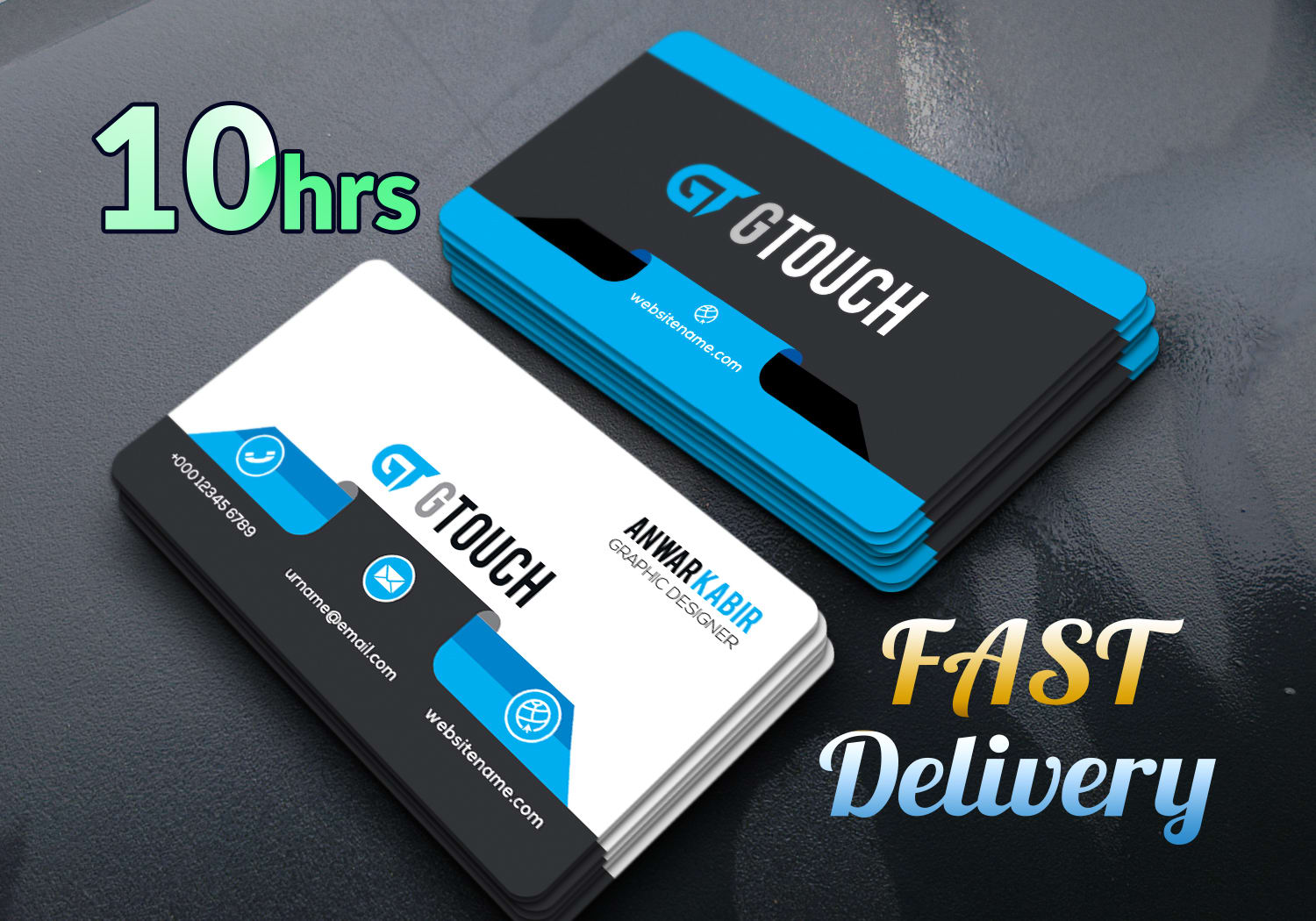 I will create 2 different business card designs with ...