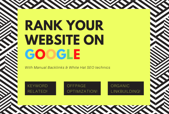 i will boost your website for Google ranking using or...