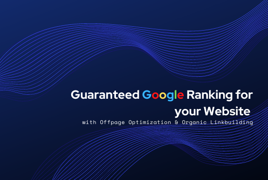 Guaranteed niche related Google ranking on first page...